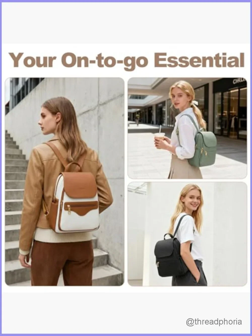 Women's Mini Backpack Purse with RFID Wallet & Tablet Sleeve